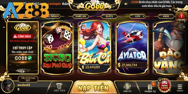 Go88 - Cổng Game Trực Tuyến Chất Lượng Top Đầu Hiện nay 3 Bộ siêu phẩm đình đám Go88 mang đến cho người chơi